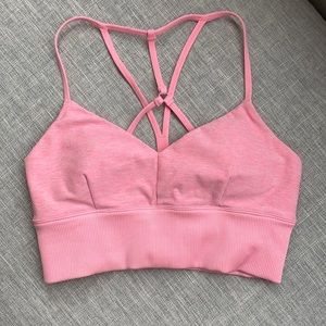 Pink sports bra